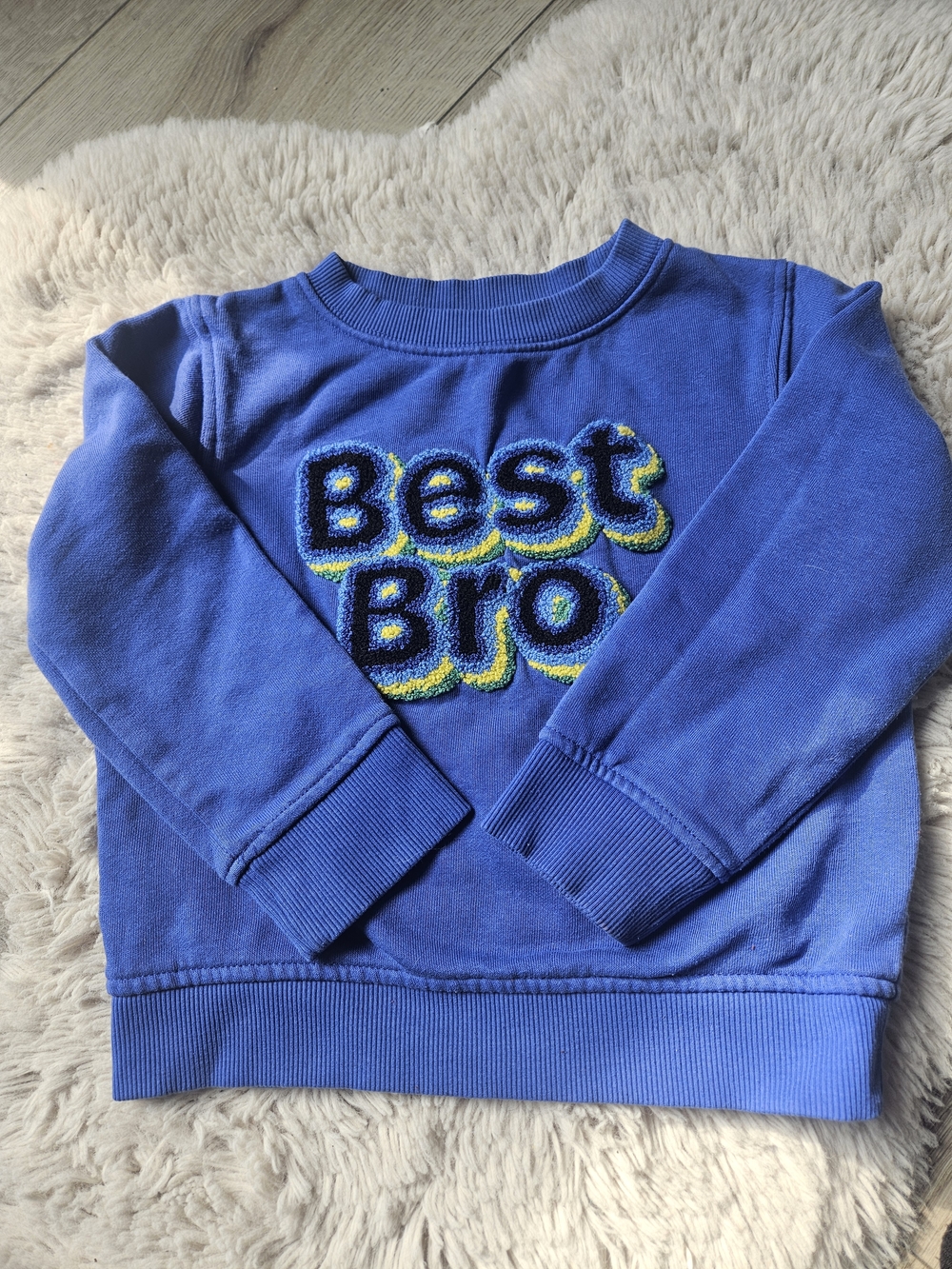 Joe Fresh Boys Blue "Best Bro" French Terry Sweatshirt Size 3T🩷